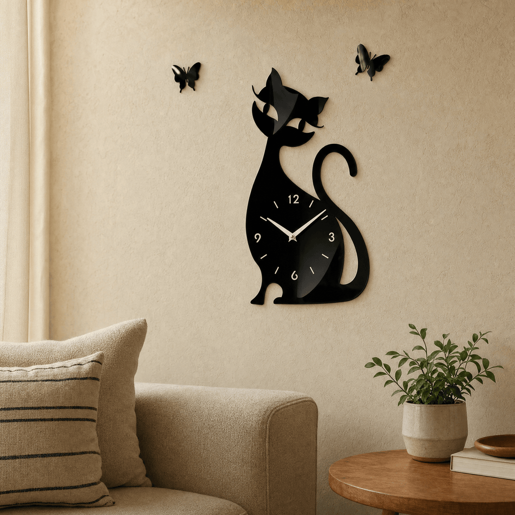 Royal Opera Cat Silhouette Wall Clock