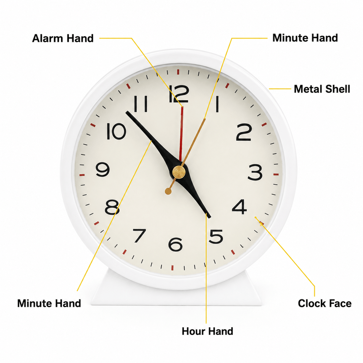 Royal Opera Classic Twin Bell Silent Alarm Clock