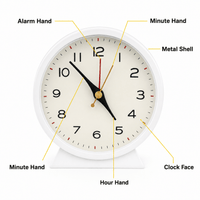 Royal Opera Classic Twin Bell Silent Alarm Clock