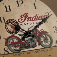 Royal Opera Clock Retro Wall Vintage Motorcycle