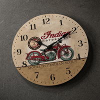 Royal Opera Clock Retro Wall Vintage Motorcycle