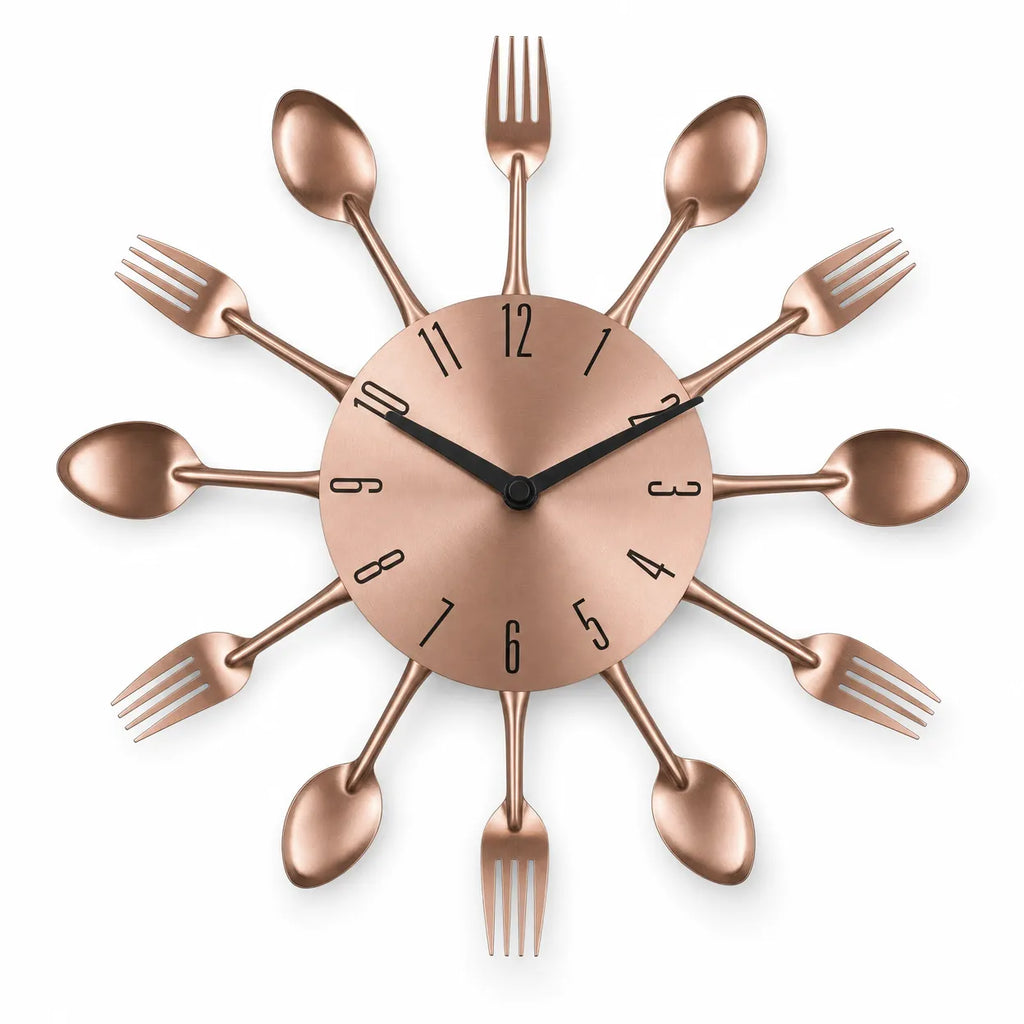 Royal Opera Copper Modern Kitchen Clock Silent Movement