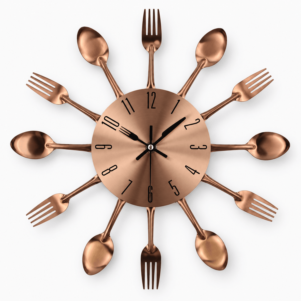 Royal Opera Copper Modern Kitchen Clock Silent Movement