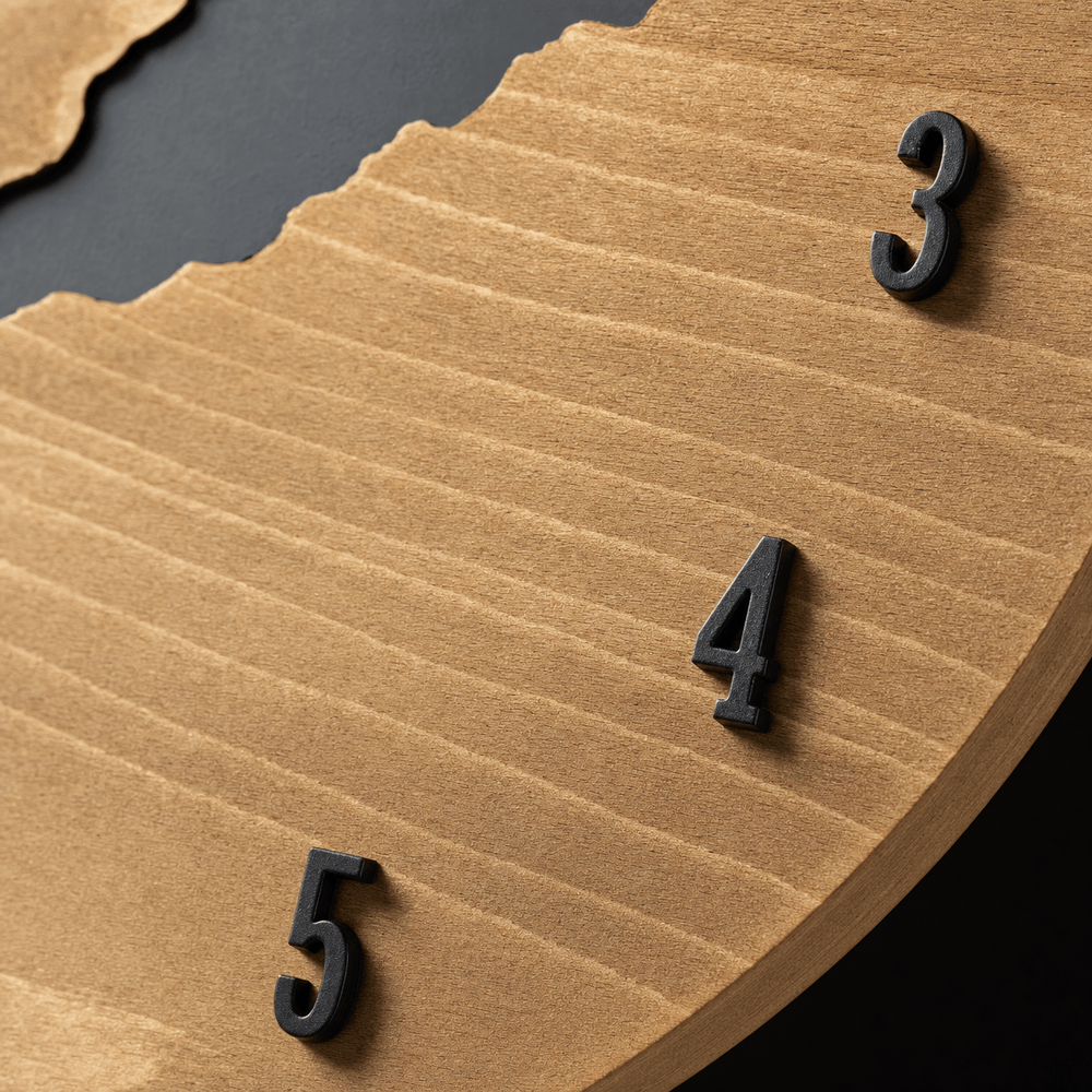 Royal Opera Cracked Wood Modern Wall Clock