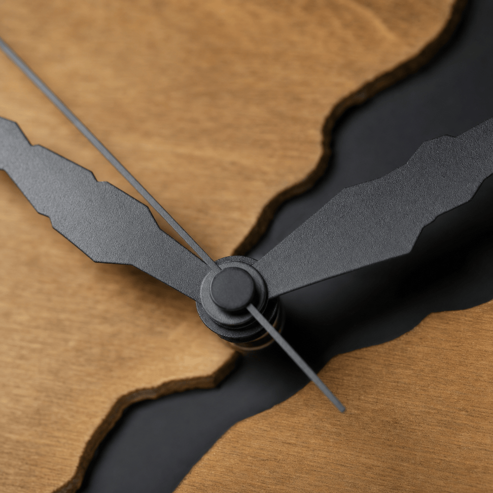 Royal Opera Cracked Wood Modern Wall Clock