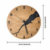 Royal Opera Cracked Wood Modern Wall Clock