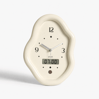 Royal Opera Cream Wavy Wooden Table Clock