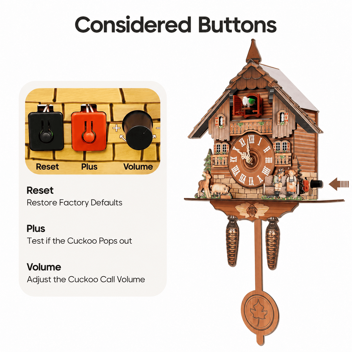 Royal Opera Cuckoo Clock Chalet Pendulum