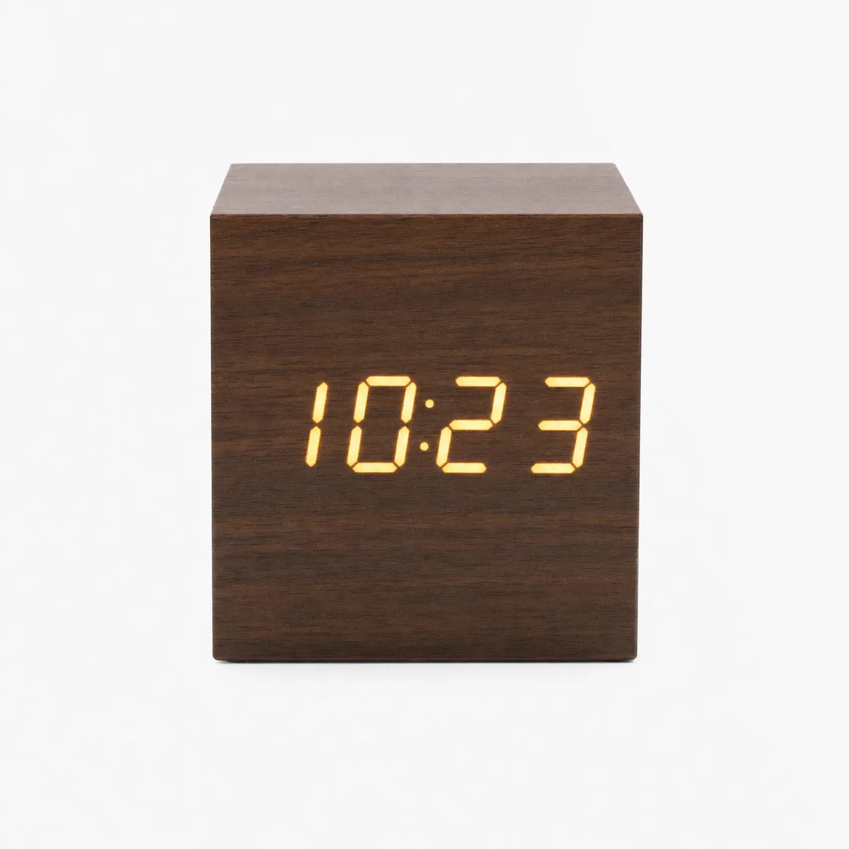 Royal Opera Dark Wood Digital Alarm Clock USB Charging Snooze