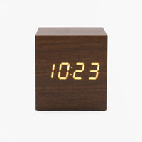 Royal Opera Dark Wood Digital Alarm Clock USB Charging Snooze
