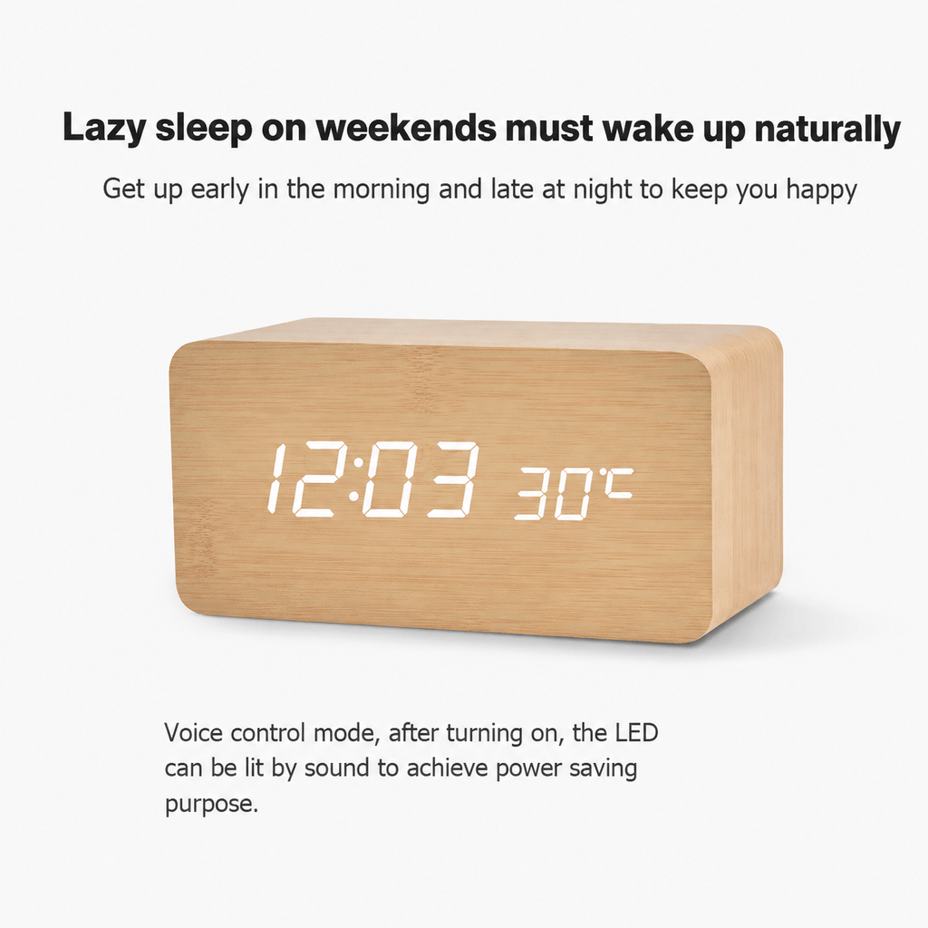 Royal Opera Digital Alarm Clock Temperature Display
