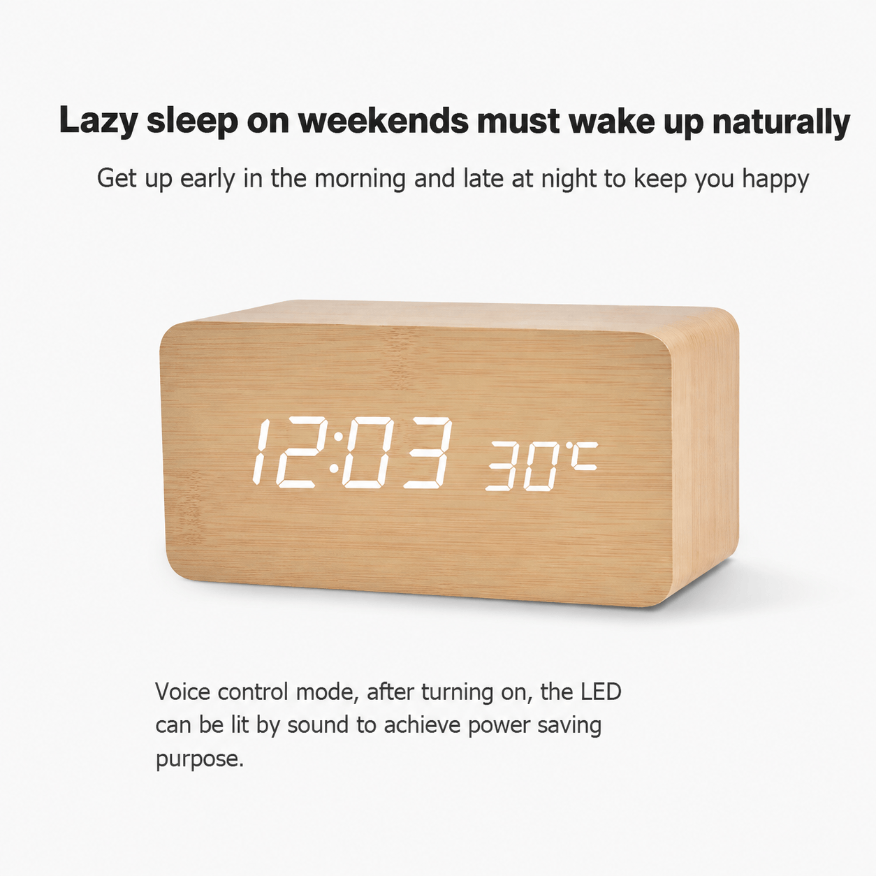 Royal Opera Digital Alarm Clock Temperature Display