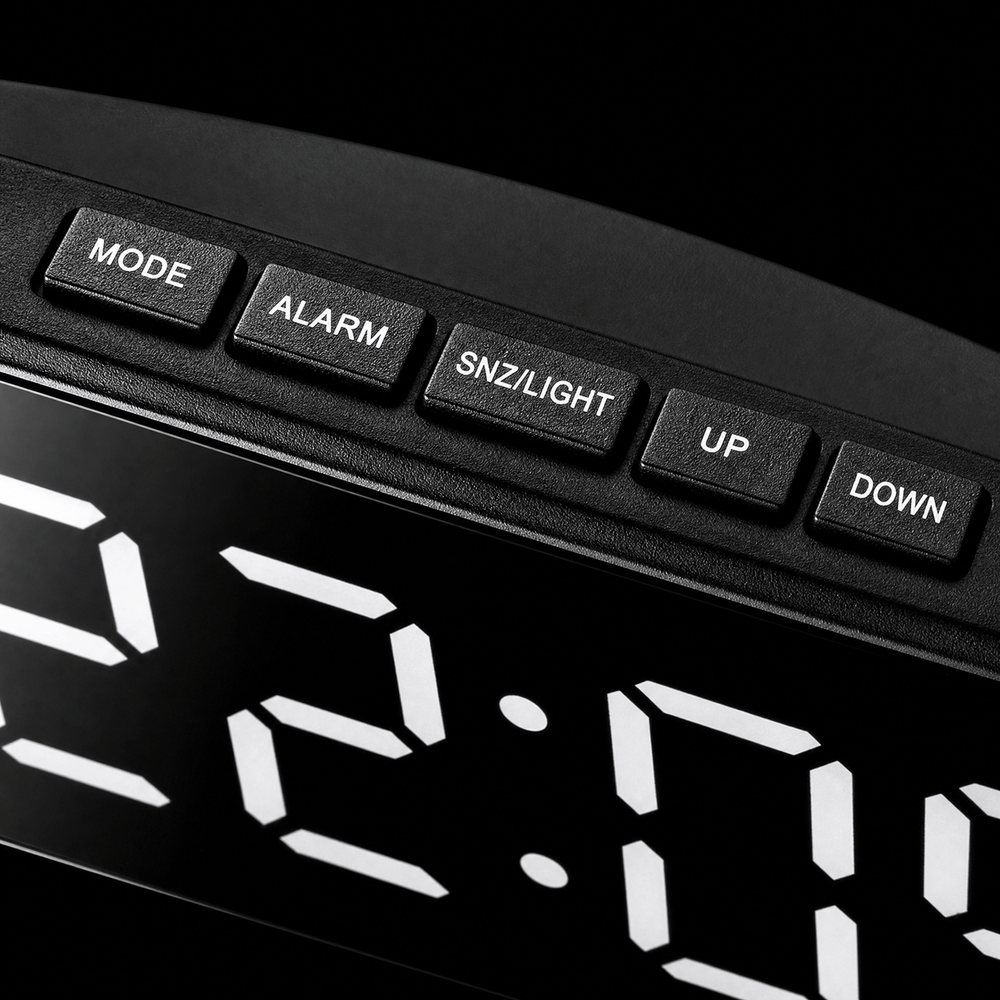 Royal Opera Digital Clock Curved LED Silent
