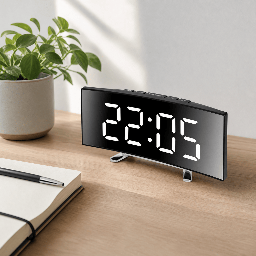 Royal Opera Digital Clock Curved LED Silent