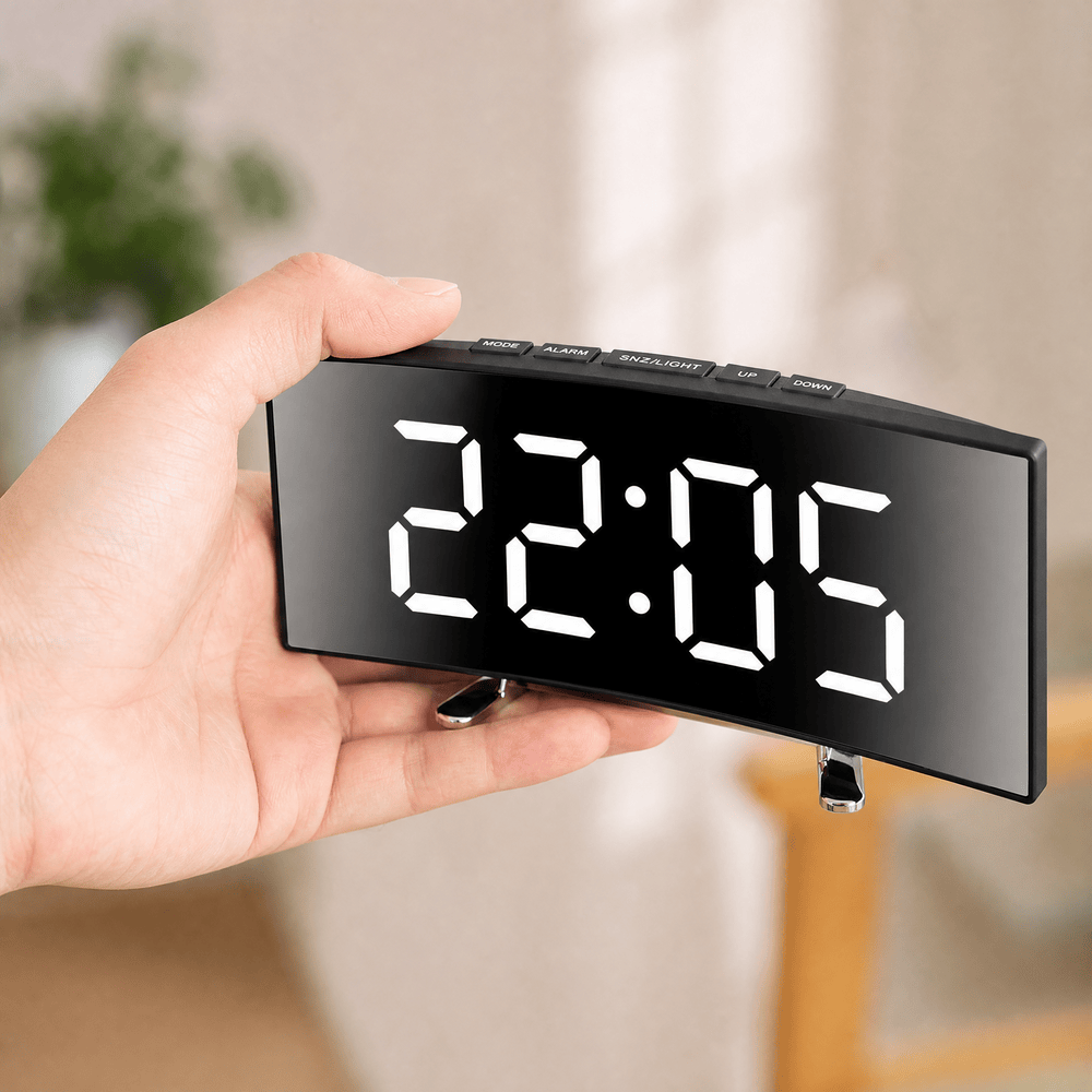 Royal Opera Digital Clock Curved LED Silent