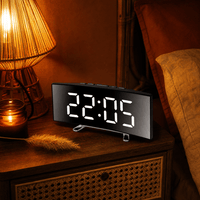 Royal Opera Digital Clock Curved LED Silent