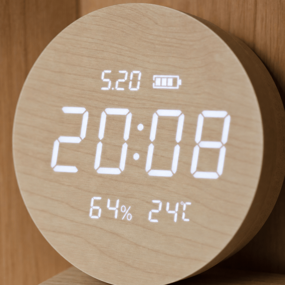 Royal Opera Digital Wooden Wall Clock Silent