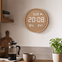 Royal Opera Digital Wooden Wall Clock Silent