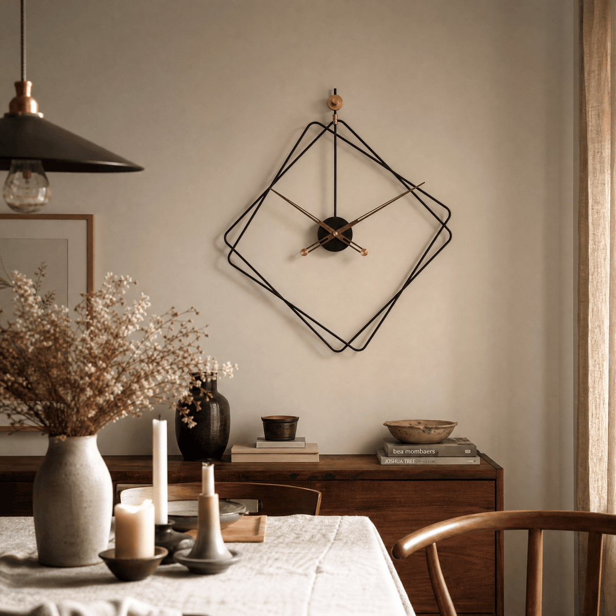 Royal Opera Geometric Diamond Large Face Wall Clock