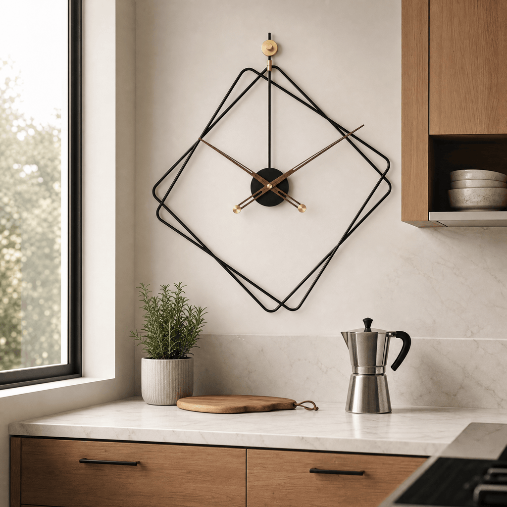 Royal Opera Geometric Diamond Large Face Wall Clock