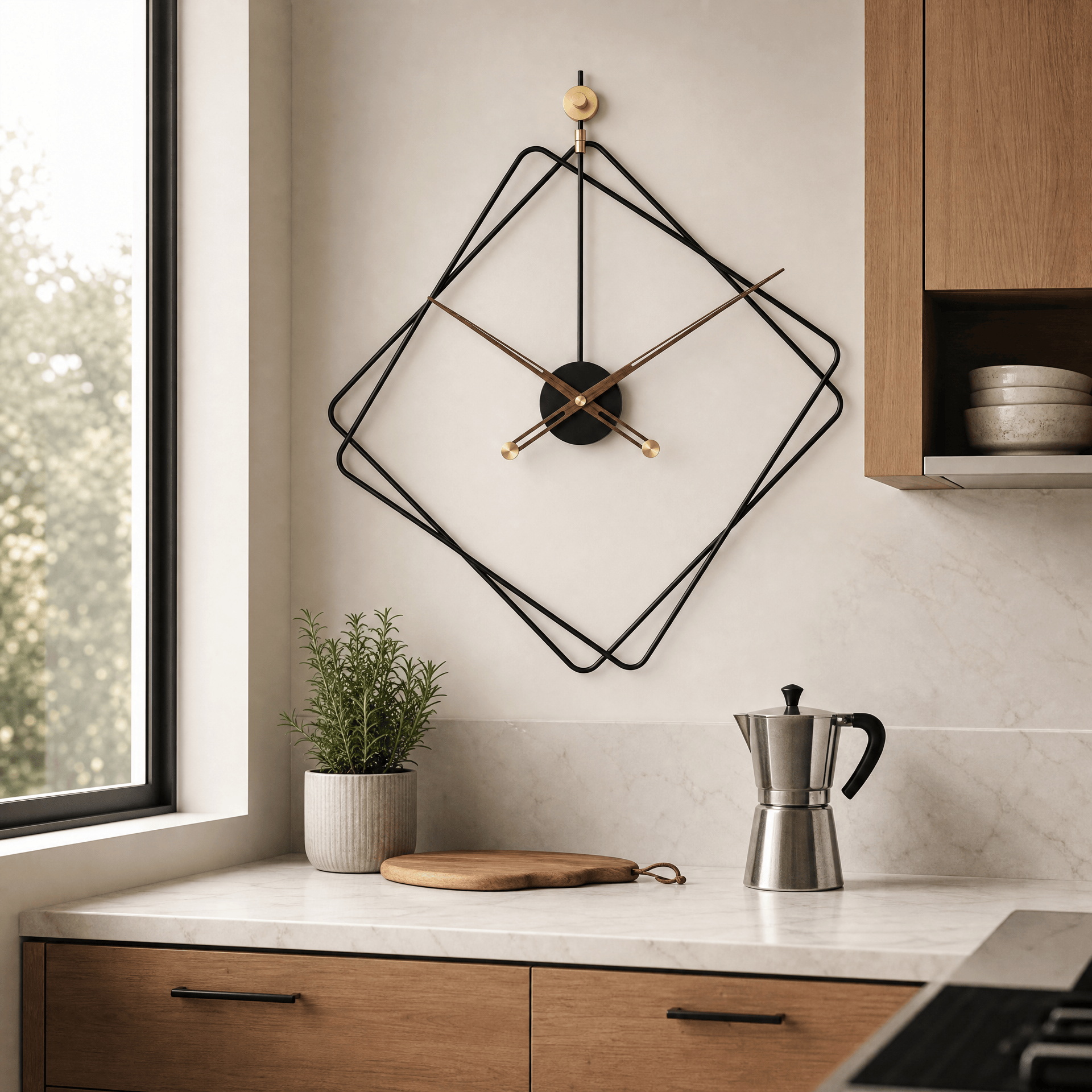 Royal Opera Geometric Diamond Large Face Wall Clock
