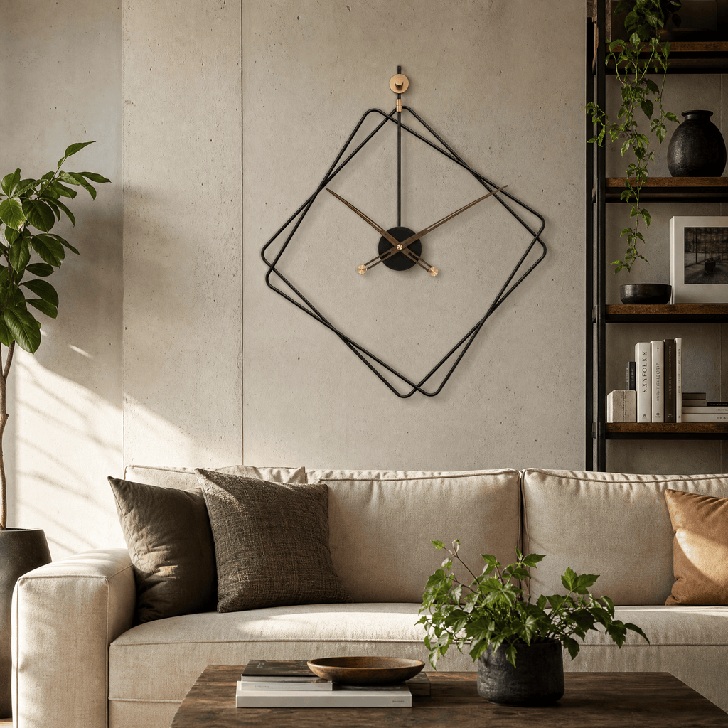 Royal Opera Geometric Diamond Large Face Wall Clock