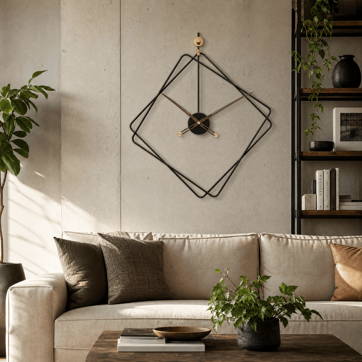 Royal Opera Geometric Diamond Large Face Wall Clock