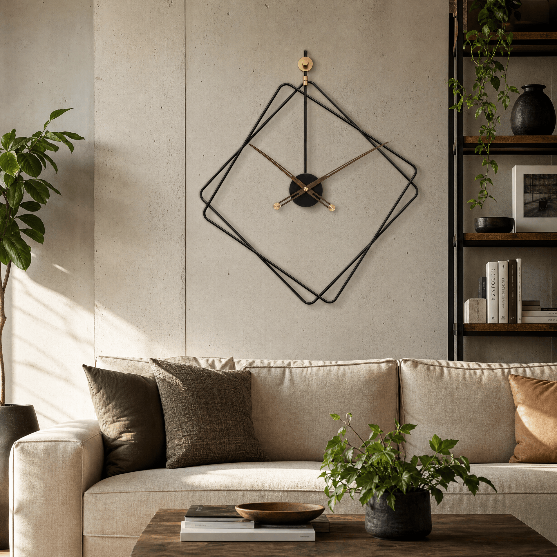Royal Opera Geometric Diamond Large Face Wall Clock
