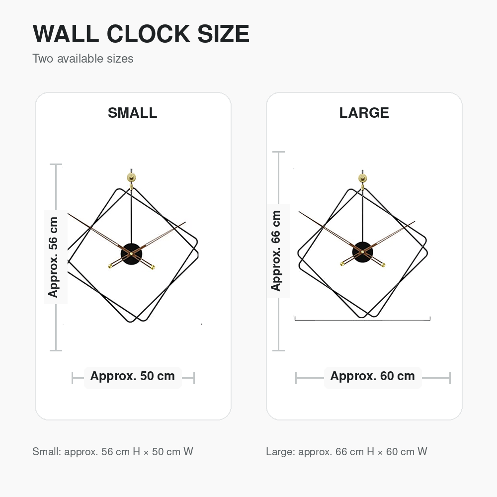 Royal Opera Geometric Diamond Large Face Wall Clock