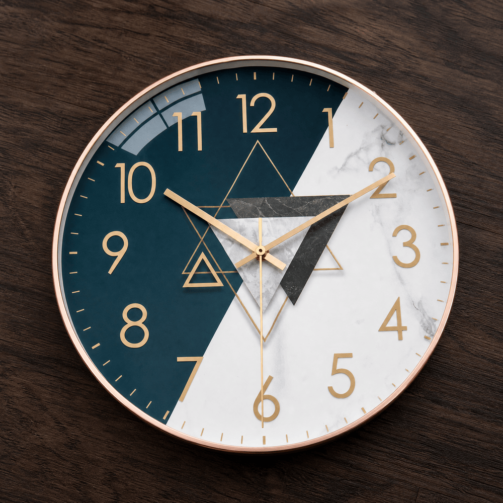 Royal Opera Geometric Raised Numerals Wall Clock