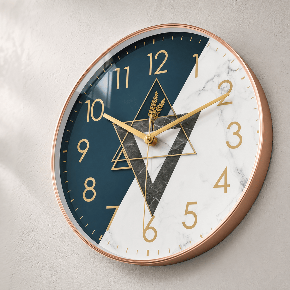 Royal Opera Geometric Raised Numerals Wall Clock