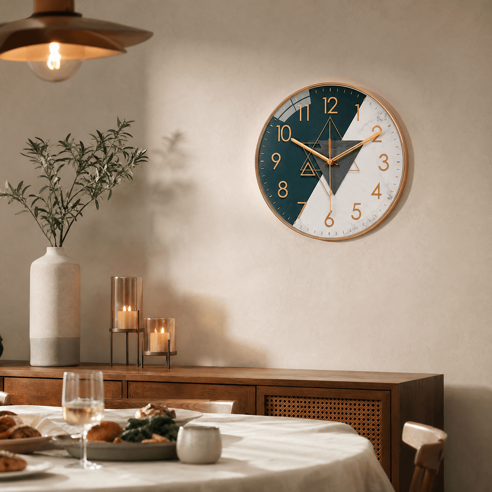 Royal Opera Geometric Raised Numerals Wall Clock