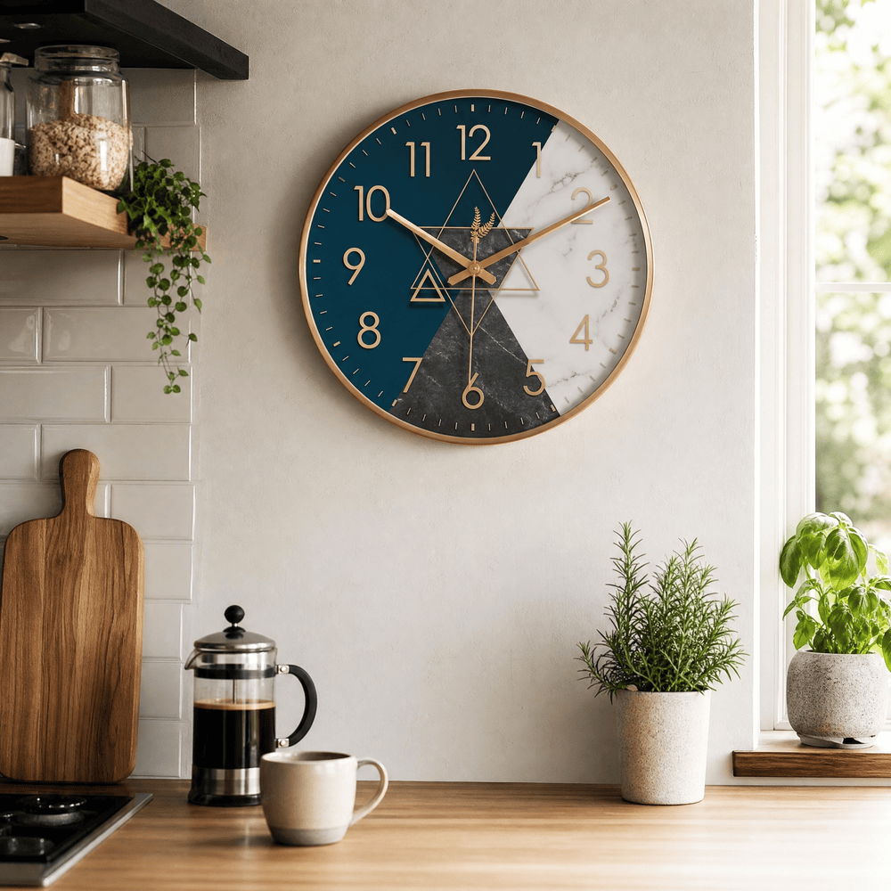 Royal Opera Geometric Raised Numerals Wall Clock