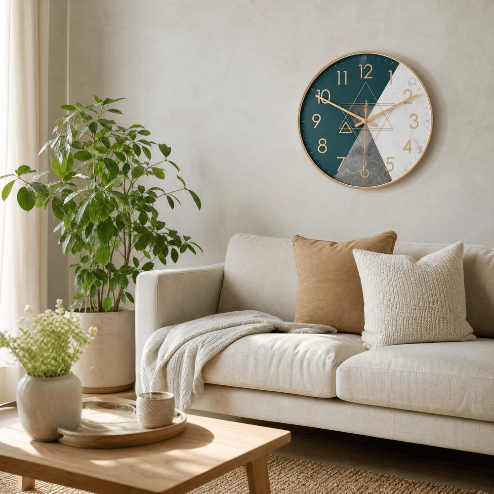 Royal Opera Geometric Raised Numerals Wall Clock