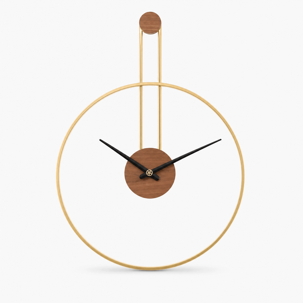 Royal Opera Gold Minimalist Open Frame Wall Clock