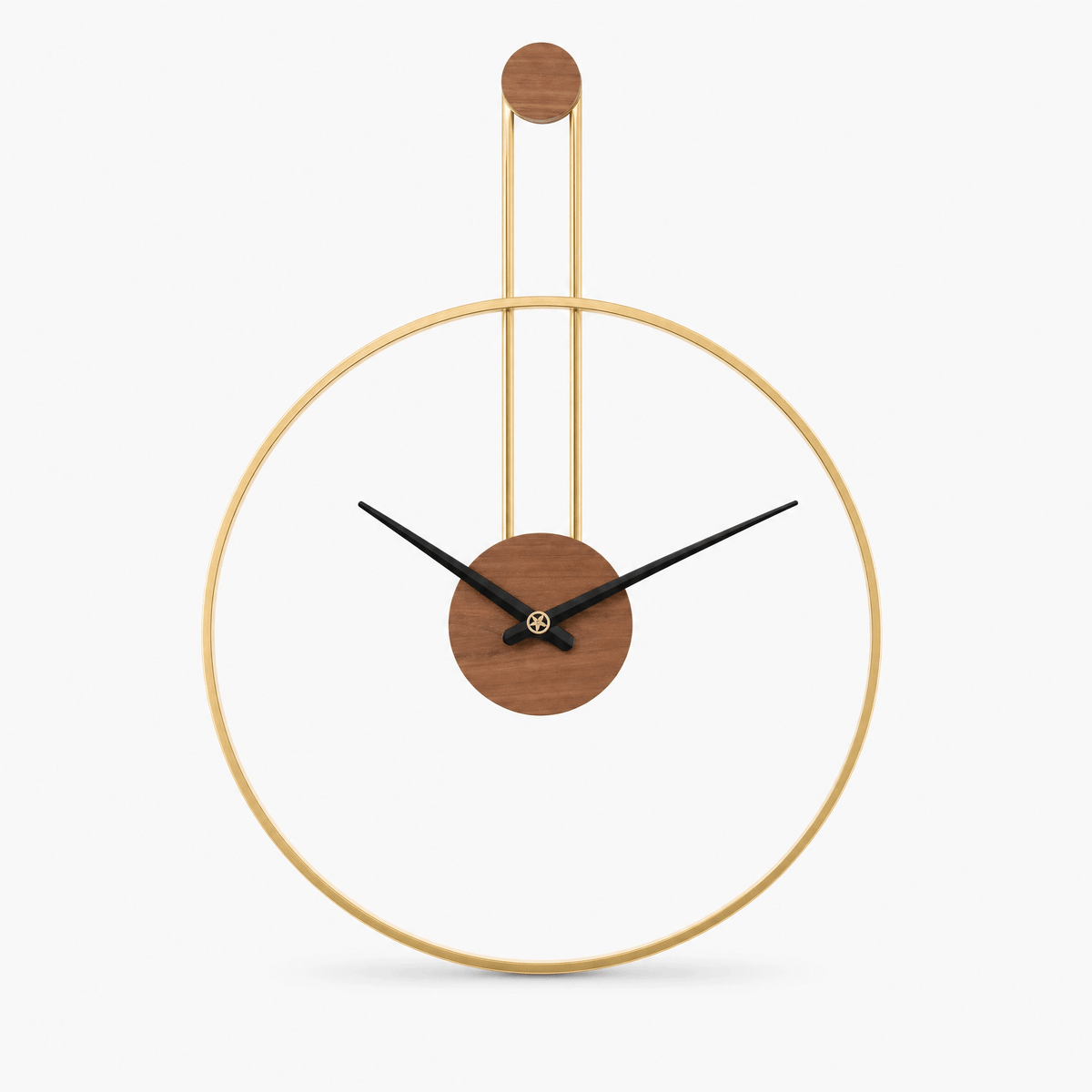 Royal Opera Gold Minimalist Open Frame Wall Clock