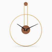 Royal Opera Gold Minimalist Open Frame Wall Clock