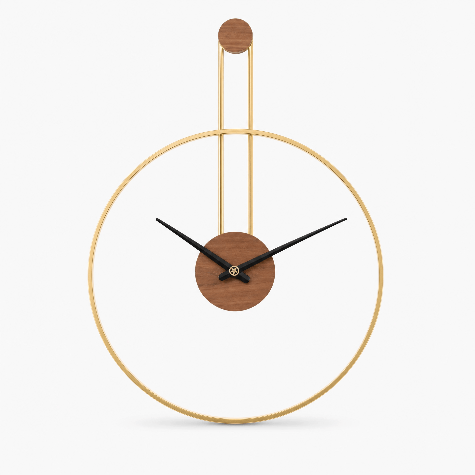 Royal Opera Gold Minimalist Open Frame Wall Clock
