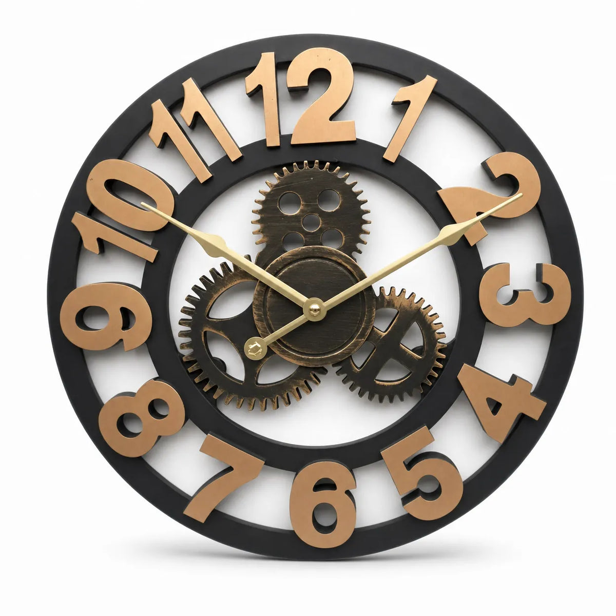 Royal Opera Gold - Standard numerals / 30cm Vintage Industrial Wall Clock Exposed Gear