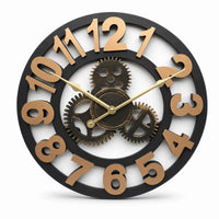 Royal Opera Gold - Standard numerals / 30cm Vintage Industrial Wall Clock Exposed Gear