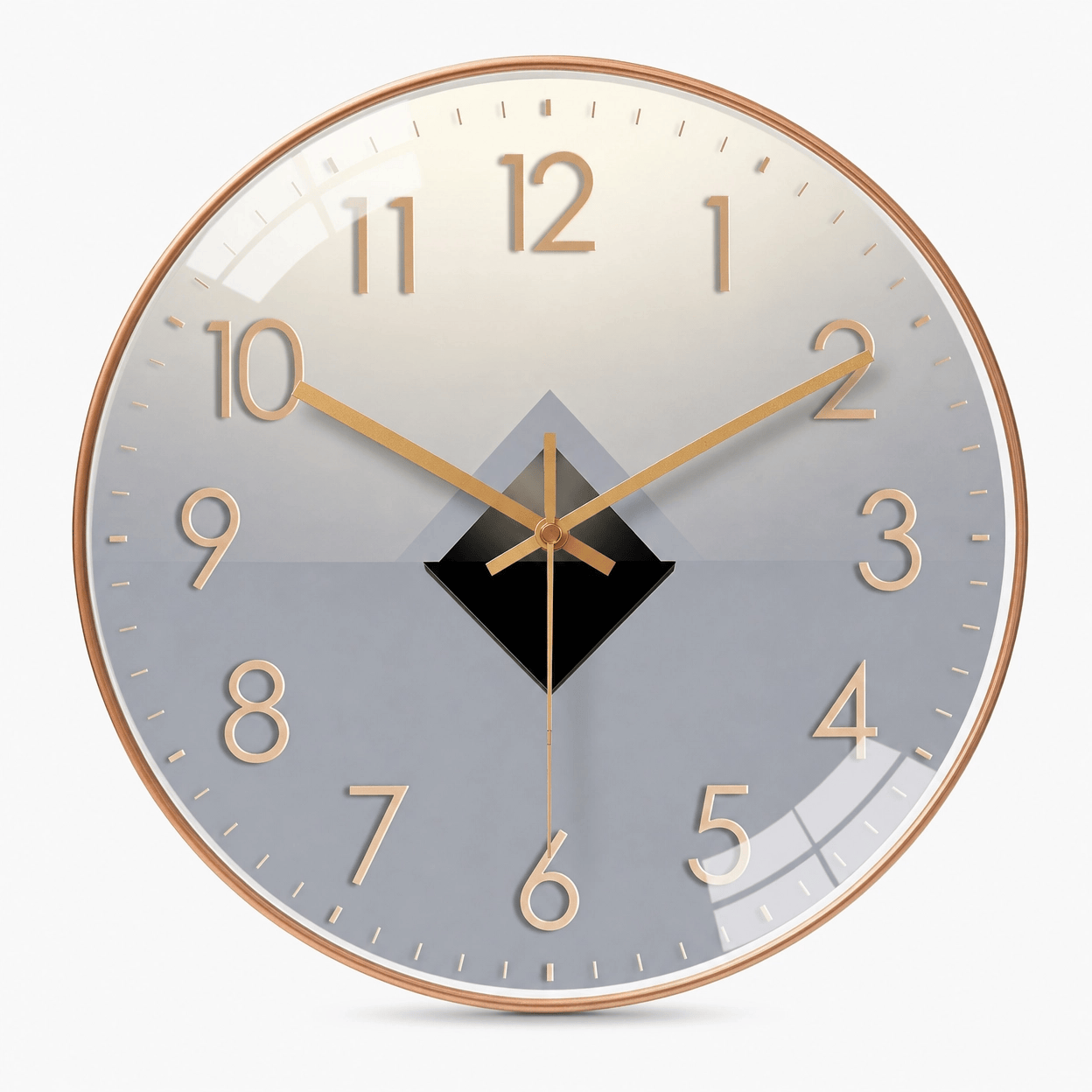 Royal Opera Gold Wall Clock Raised Numbers Geometric Dial