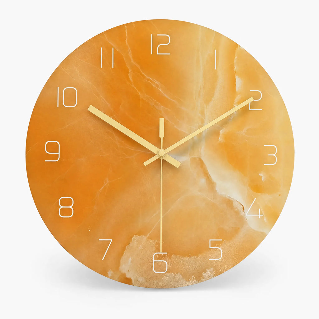 Royal Opera Goldange Marble Effect Silent Wall Clock