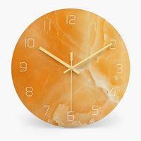 Royal Opera Goldange Marble Effect Silent Wall Clock