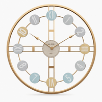Royal Opera Golden / 50 cm Retro 3D Roman Numeral Wall Clock