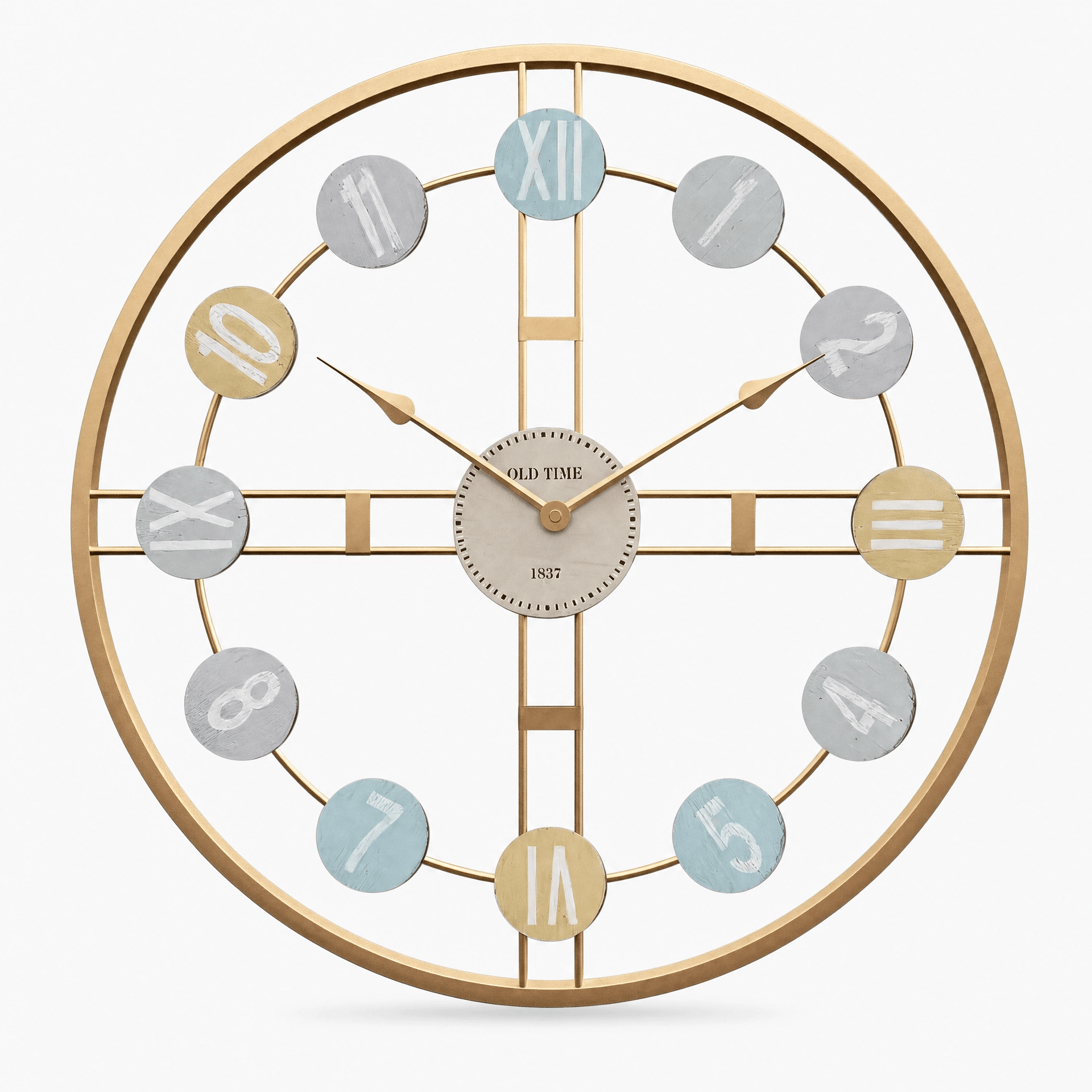 Royal Opera Golden / 50 cm Retro 3D Roman Numeral Wall Clock