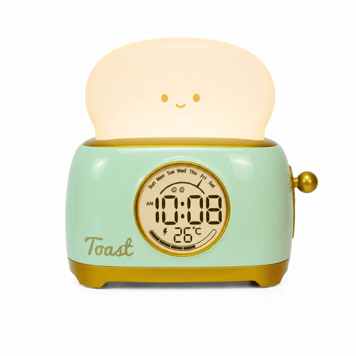 Royal Opera Green Kids Alarm Clock Night Light Toaster