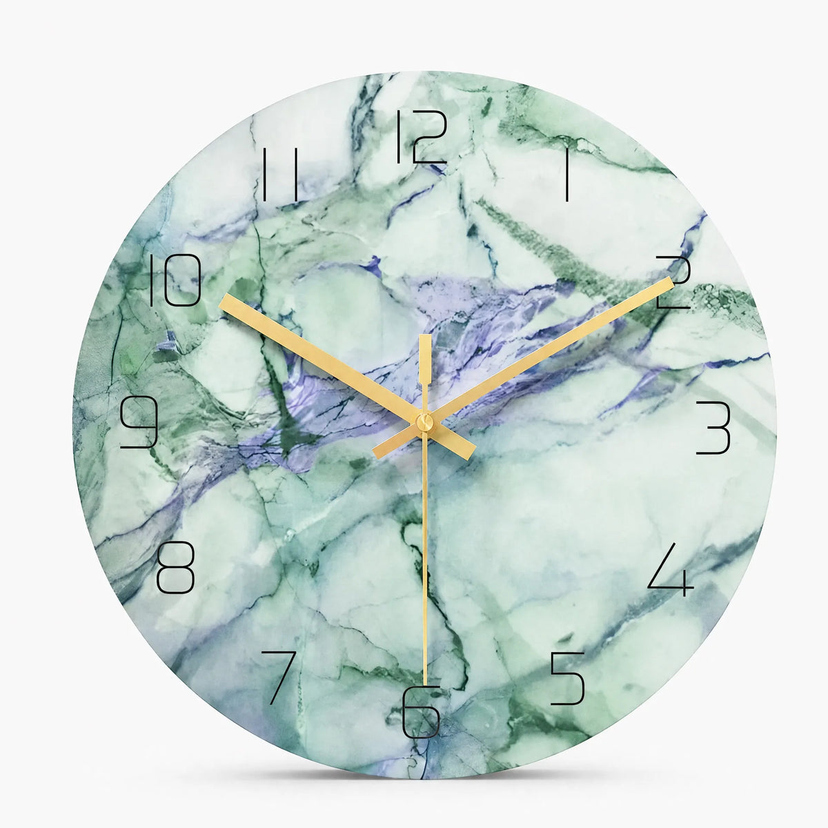 Royal Opera Green Marble Effect Silent Wall Clock