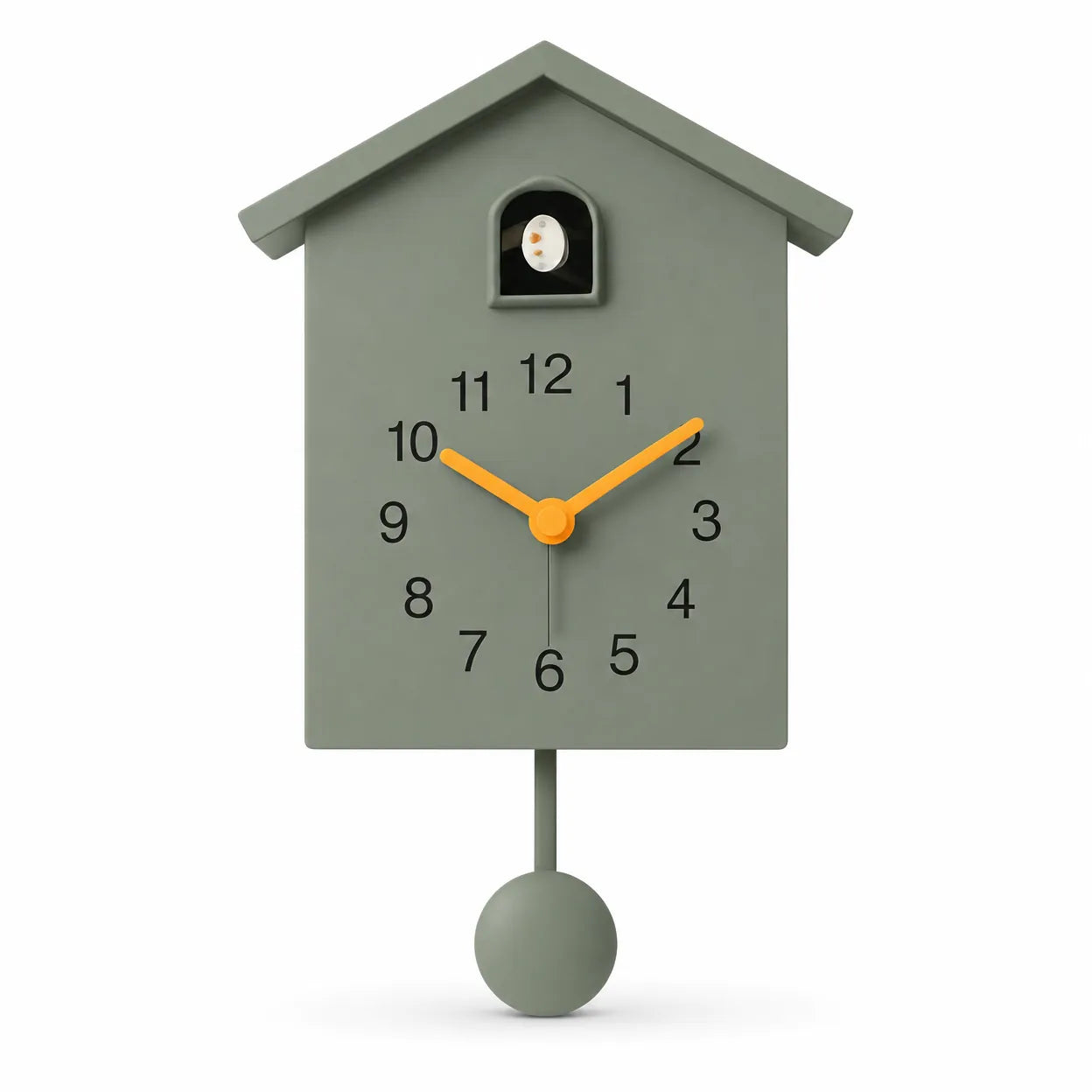 Royal Opera Green Modern Cuckoo Clock Silent Movement