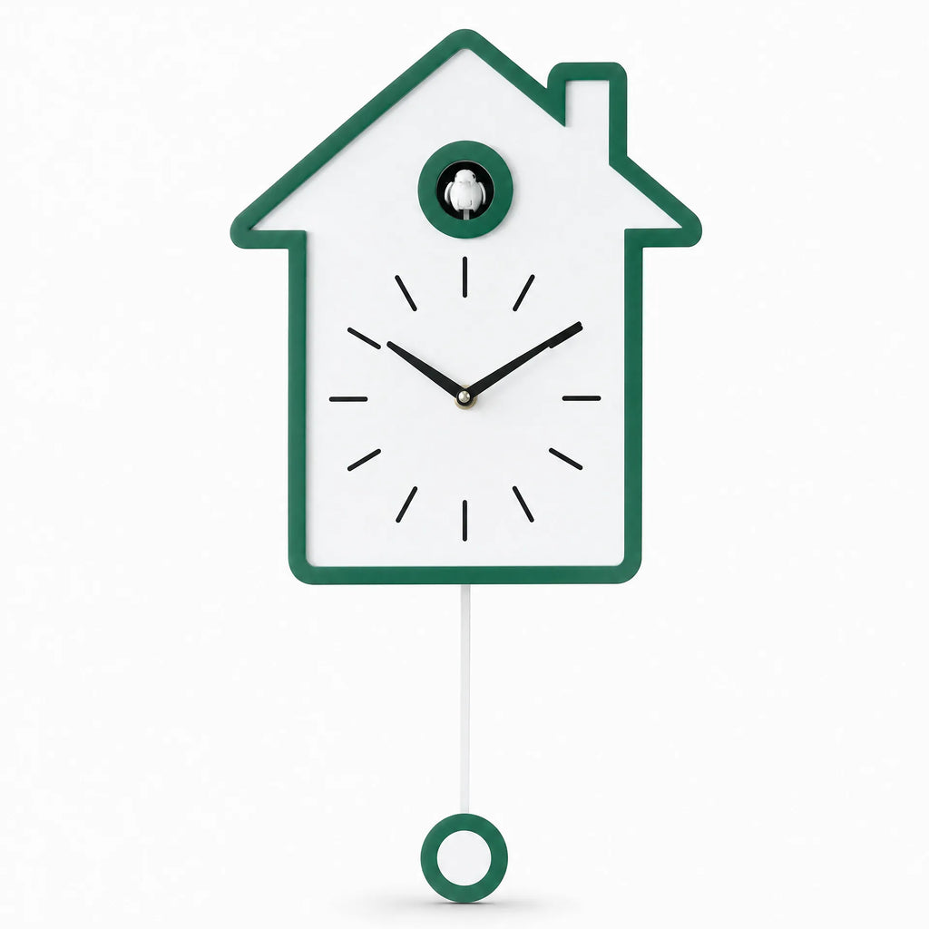 Royal Opera Green Modern Minimalist Cuckoo Clock