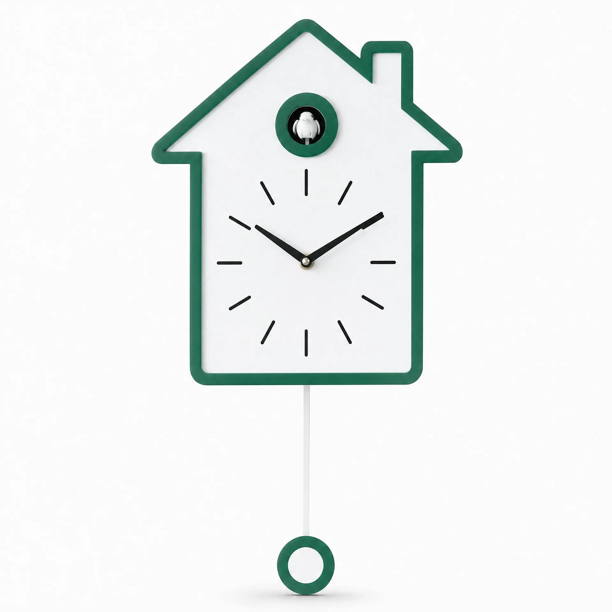 Royal Opera Green Modern Minimalist Cuckoo Clock